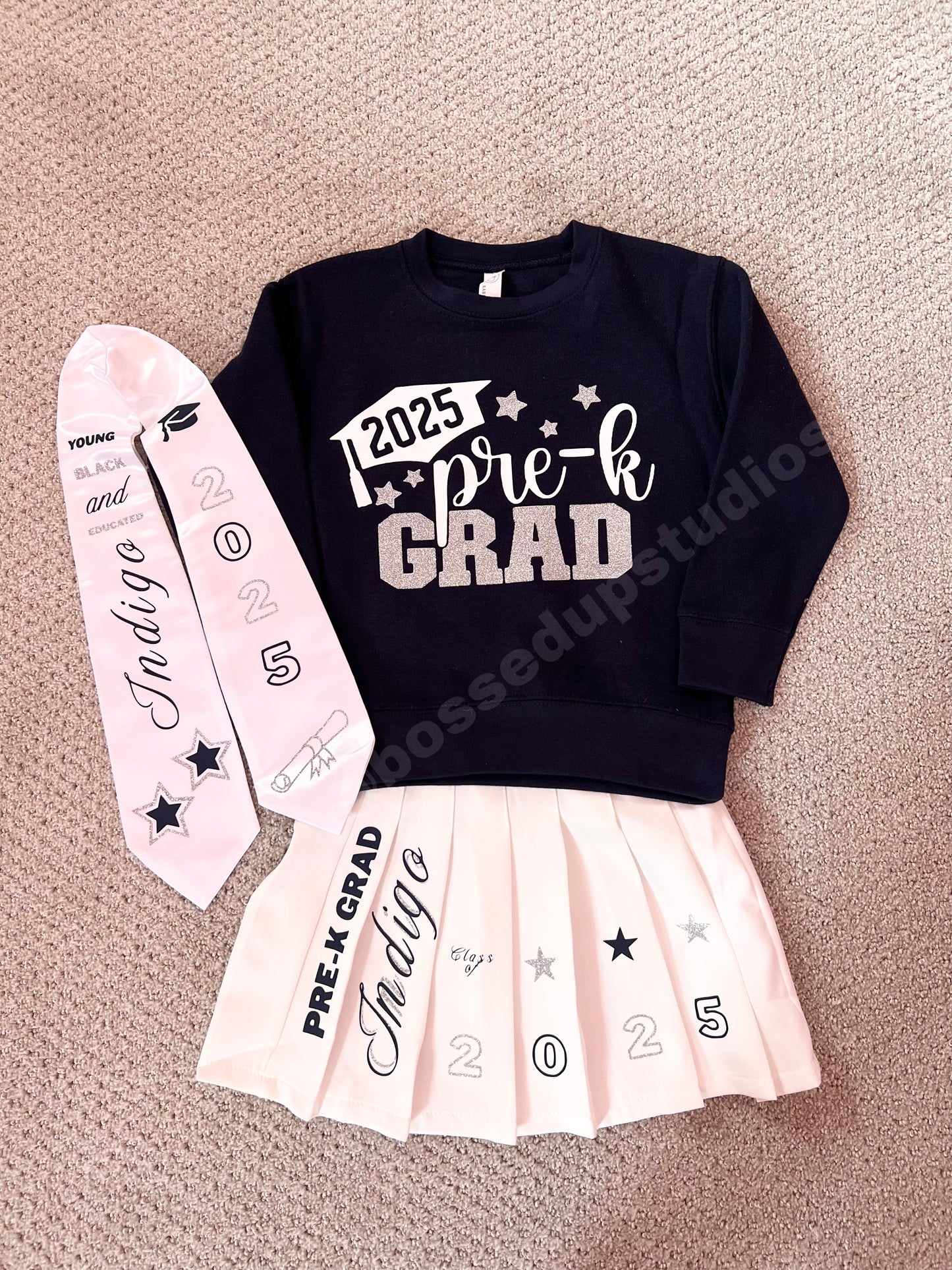 Custom Youth Grad Skirt Set