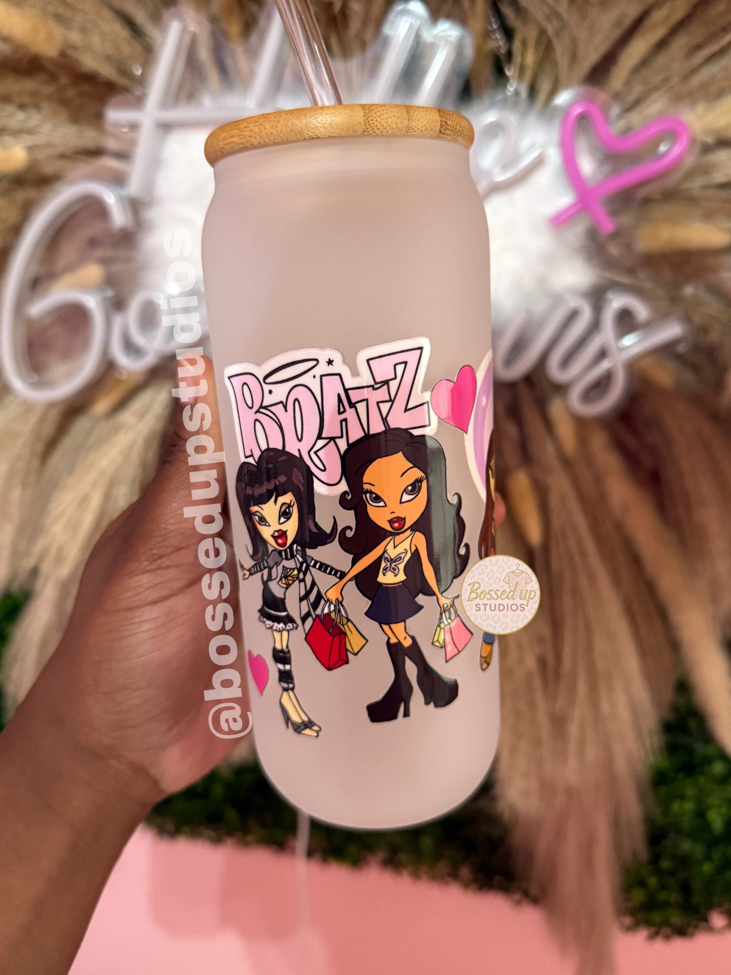 Bratty Frosted Glass Tumbler
