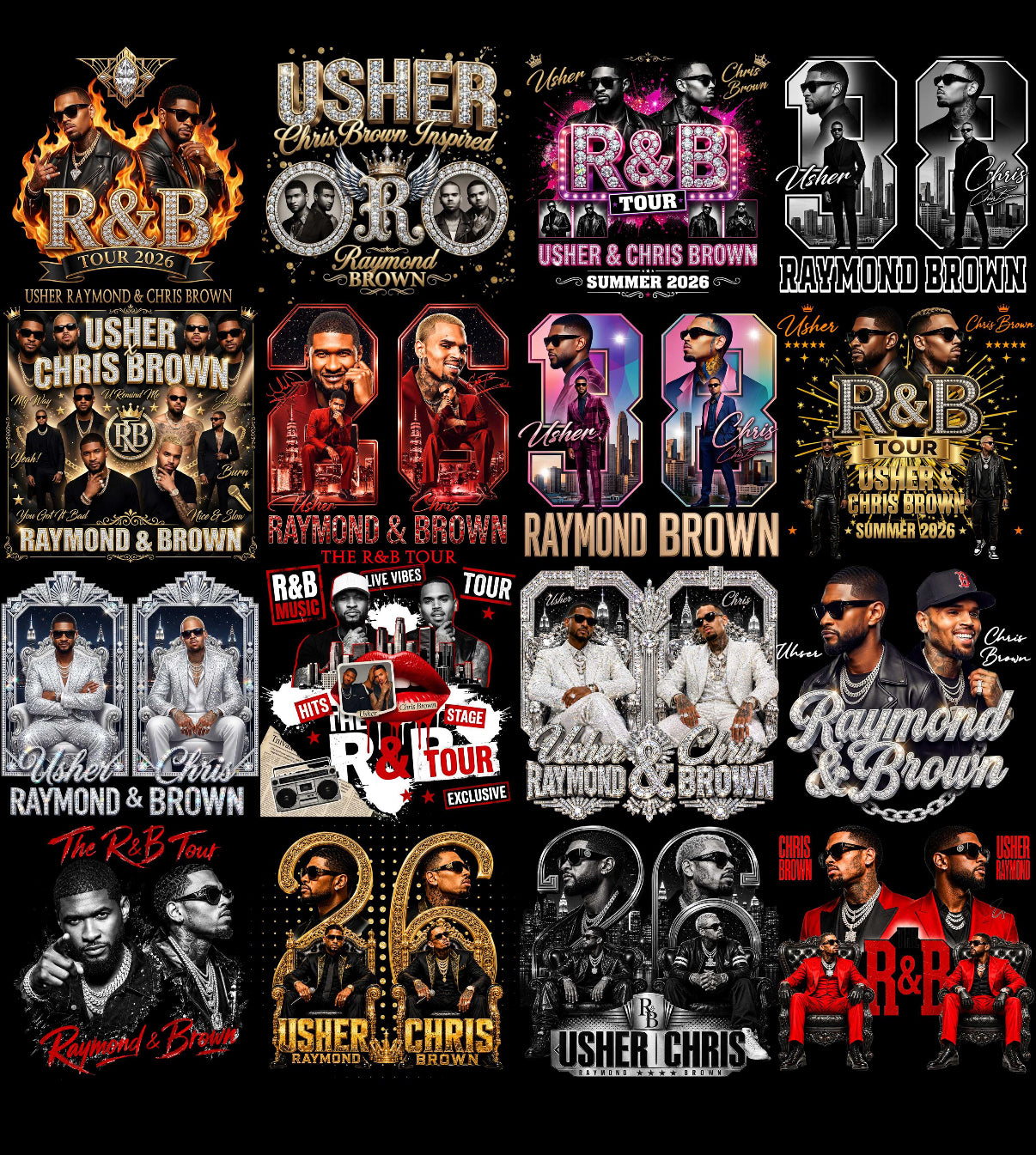 Usher & Chris Brown Tour Apparel